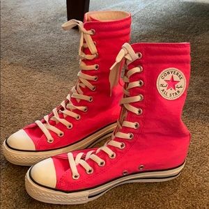 Converse All Star Hot Pink High Tops Fold Down